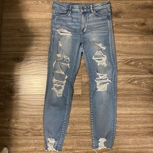 American Eagle Super Stretch Ripped Skinny Jeans